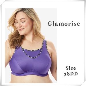 GLAMORISE No-Bounce Support Camisole Bra in Purple